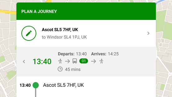 Journey Planner instructions