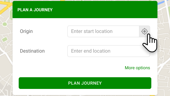 journey planner on bus