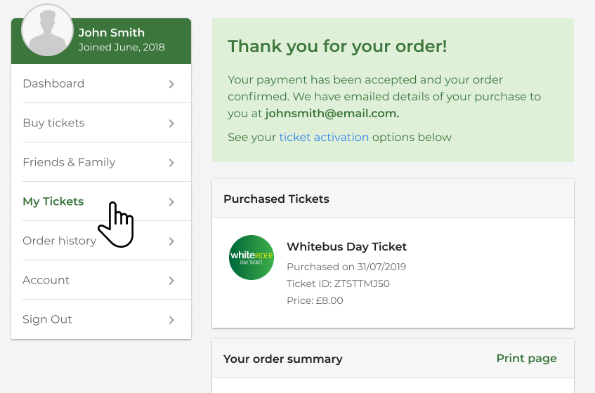 Ticket Gifting Instructions