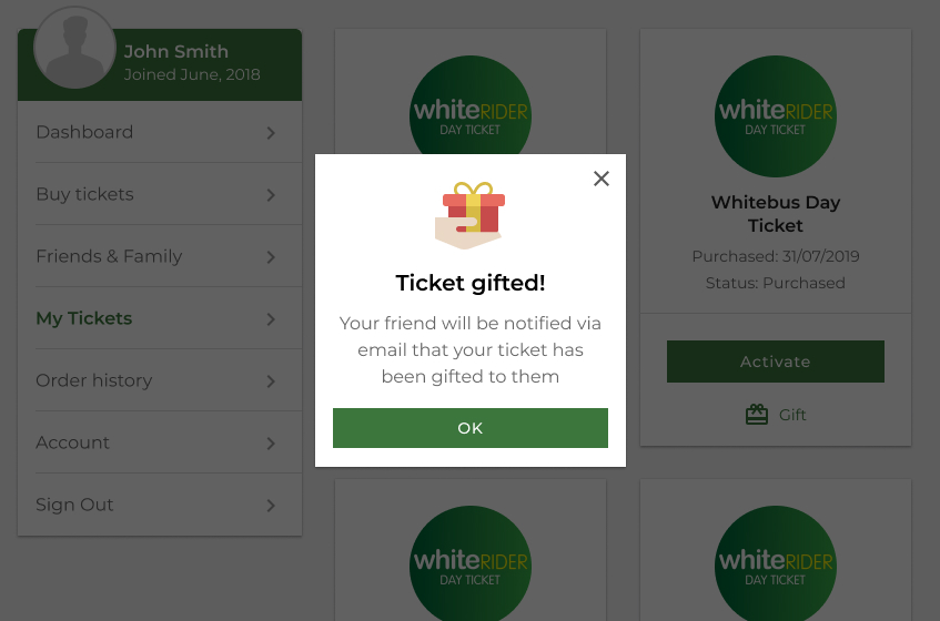 Ticket Gifting Instructions